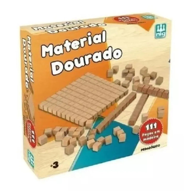 Jogo Infantil Material Dourado 111PÇS Brinquedo Jogos Nig Megalomania