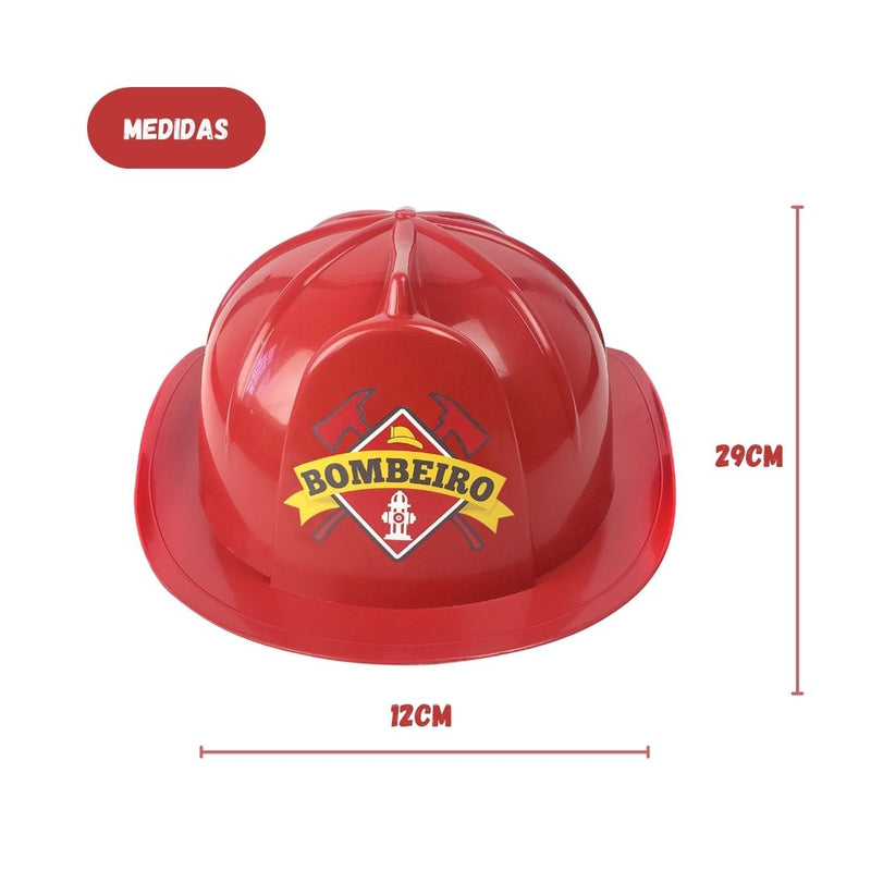 Capacete Bombeiro Infantil Resgate Brinquedo Fantasia