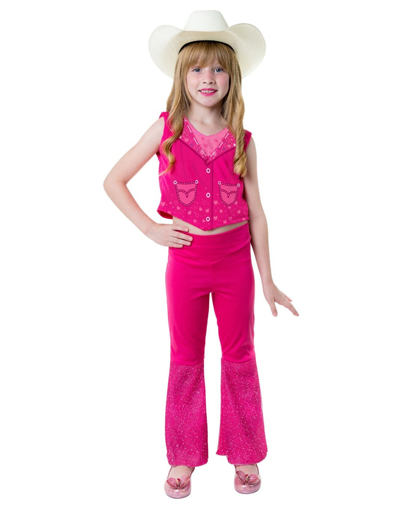 Fantasia Pink Glitter Barbie Com Chapéu Menina Festa Carnaval Dia das Crianças Megalomania