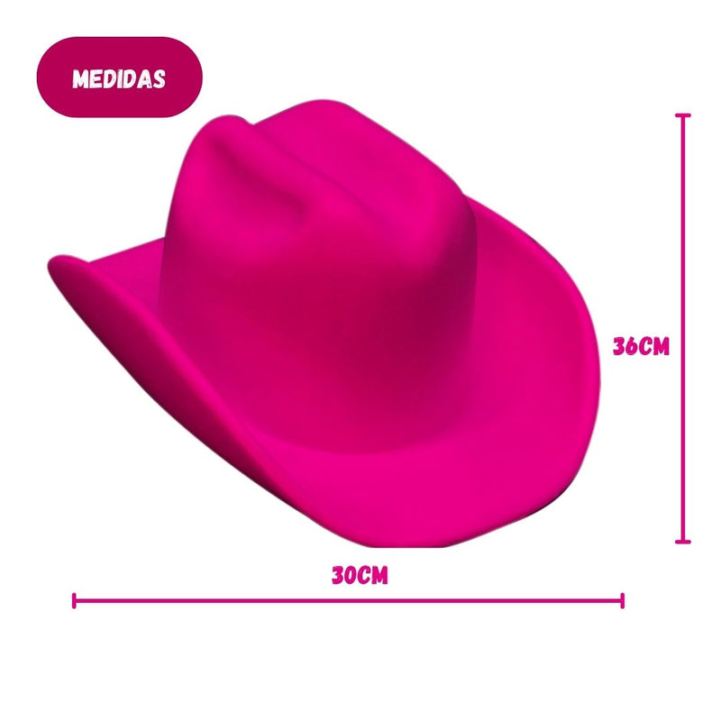 Chapéu Cowboy Rosa Boiadeira Country Vaquejada Menina Ana Castela Fazenda