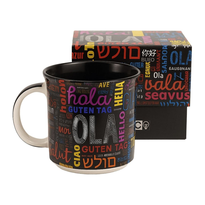 Caneca Cerâmica 350ml Tom Frases Motivacionais Saudações Café Leite Chá Presente