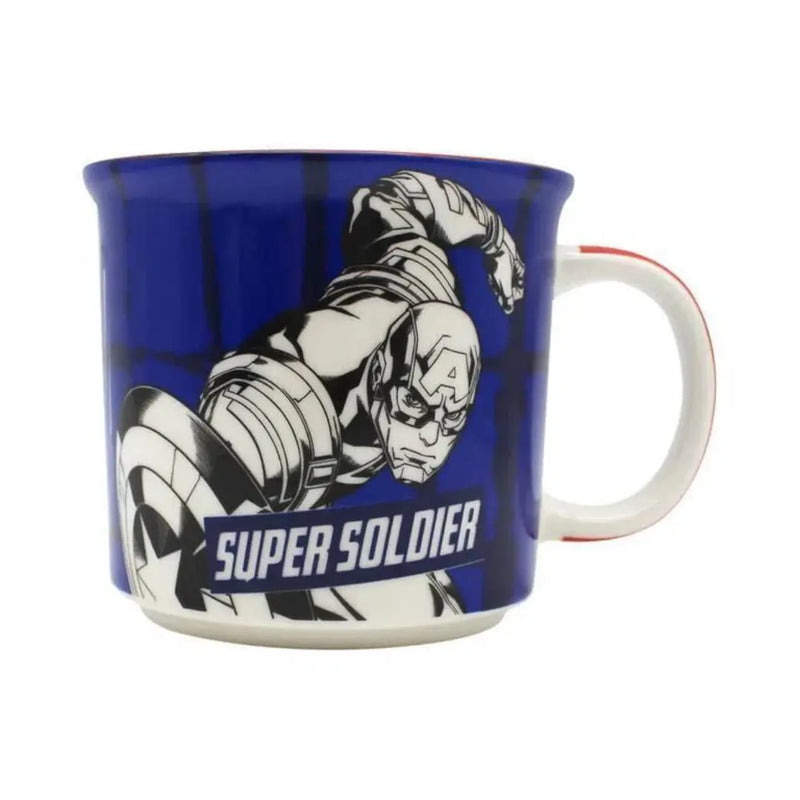 Caneca de Café Capitão América Avengers Vingadores Marvel Studios Captain America 350ML Megalomania