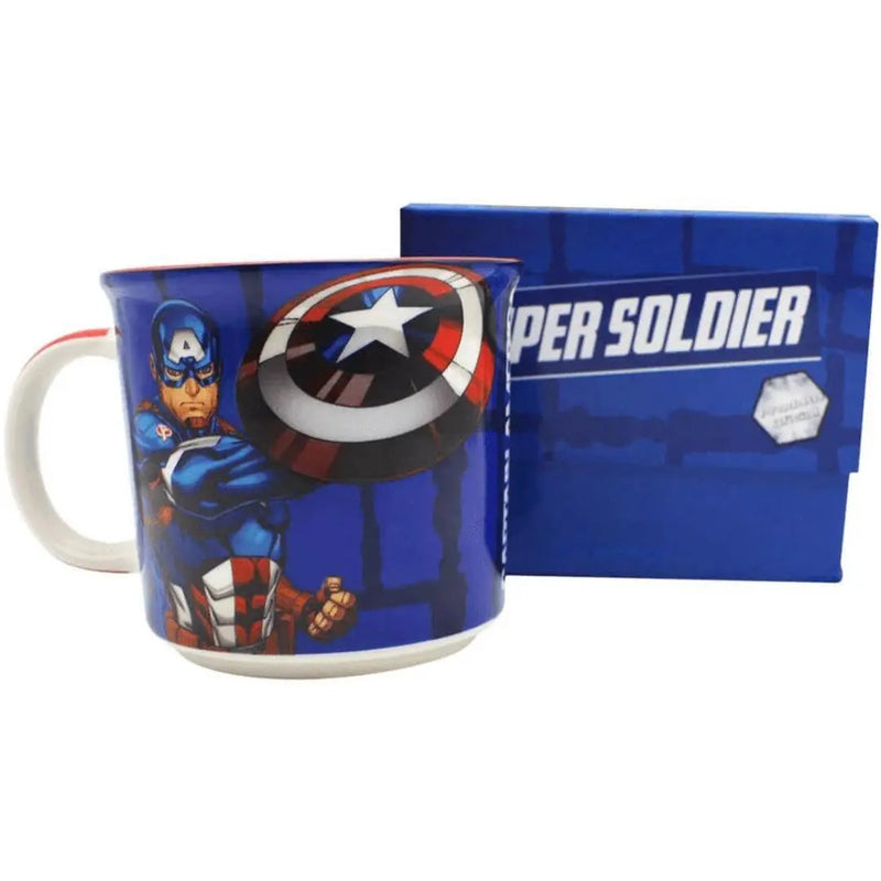 Caneca de Café Capitão América Avengers Vingadores Marvel Studios Captain America 350ML Megalomania