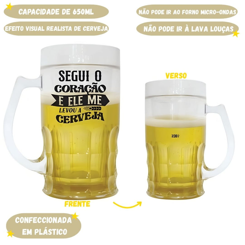 COPO CANECA TÉRMICA CHOPP CERVEJA ICE BEER NAMORADOS PRESENTE CRIATIVO Megalomania
