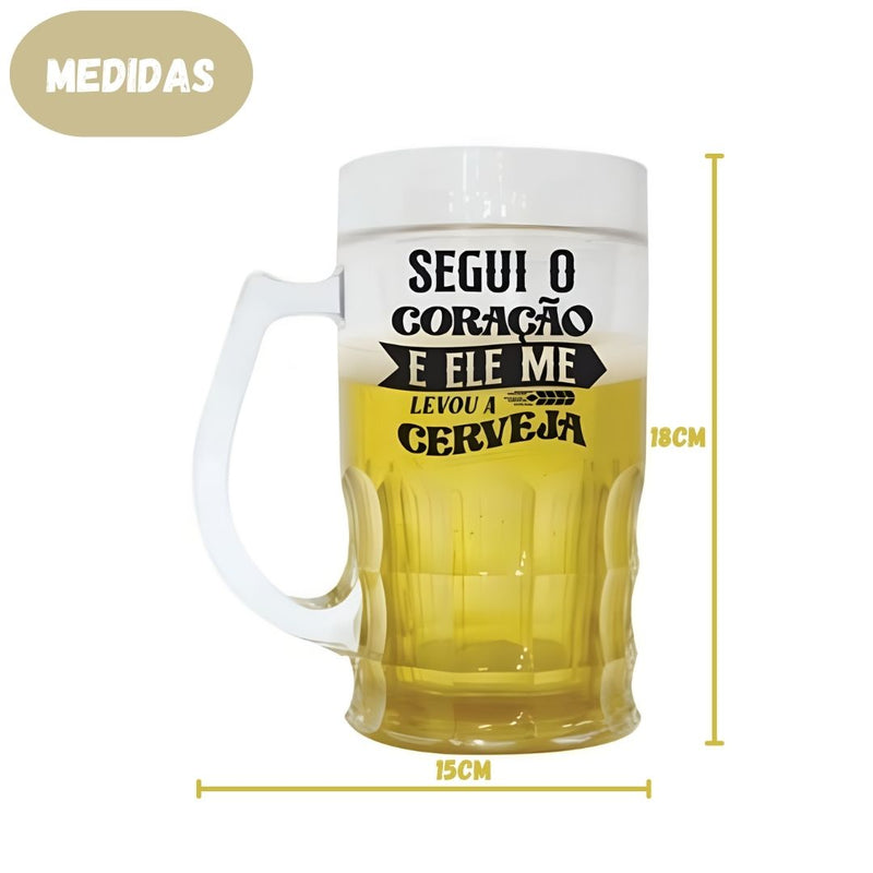COPO CANECA TÉRMICA CHOPP CERVEJA ICE BEER NAMORADOS PRESENTE CRIATIVO Megalomania