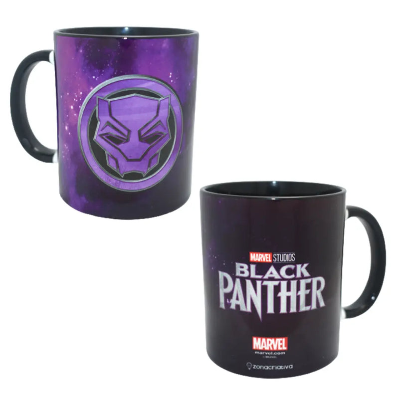 Caneca de Café Pantera Negra Pop Marvel Studios Wakanda Black Panther Super Heroi Megalomania