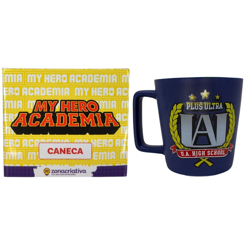 Caneca Bucky My Hero Academia Plus Ultra High School Café Leite Cerâmica 400ML Presente Megalomania