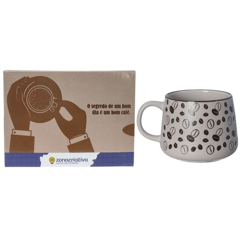 Caneca de Cerâmica Moma Café 500ml Fosca Relevo Leite Sopa Frio Bebida Presente Megalomania