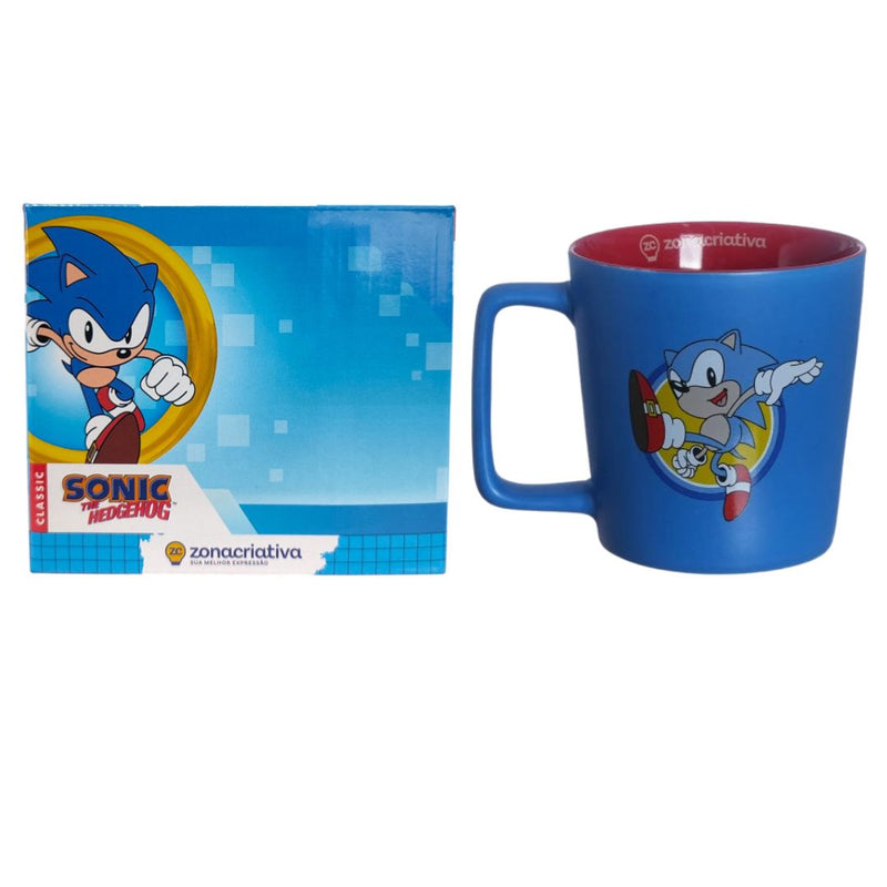 Caneca de Cerâmica Buck Sonic The Hedgedhog 400ml Geek Café Leite Presente Game Nintendo Megalomania