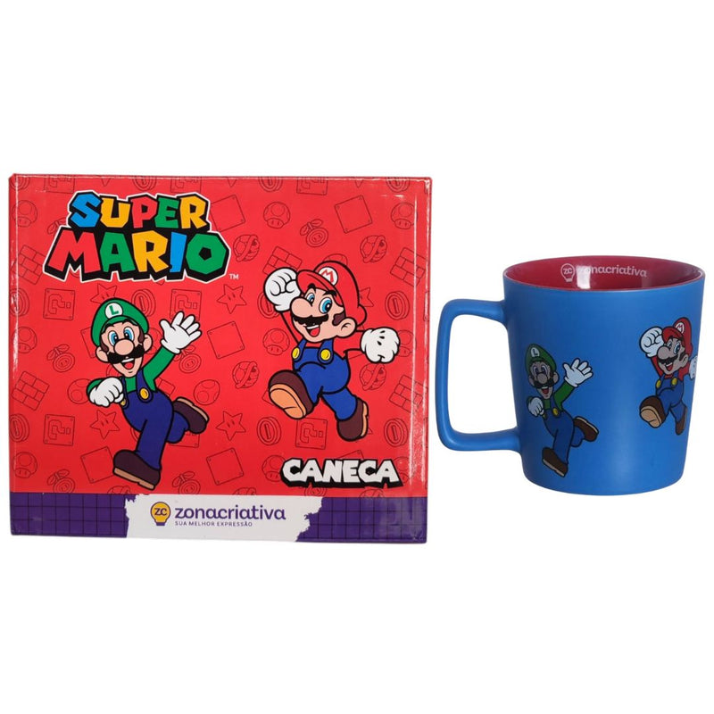 Caneca Buck Super Mario Game Nintendo 400ml Cerâmica Nerd Desenho Café Leite Chá Presente