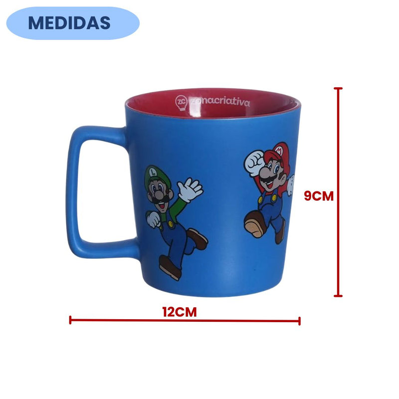 Caneca Buck Super Mario Game Nintendo 400ml Cerâmica Nerd Desenho Café Leite Chá Presente