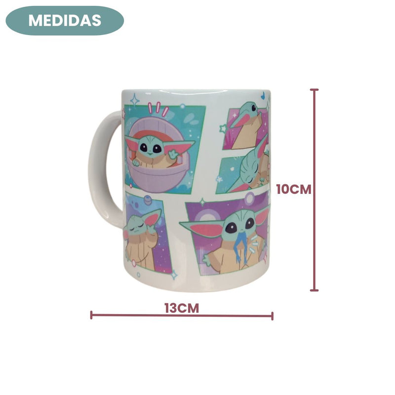 Caneca Cerâmica Pop Baby Yoda Too Cute 350ML Café Star Wars Galaxia Presente Megalomania