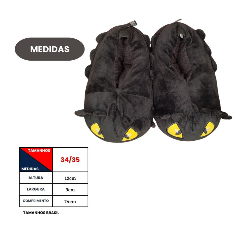 Pantufa Dragão 3d Banguela Furia Noite Como Treinar Inverno Frio Quarto Comfort Megalomania
