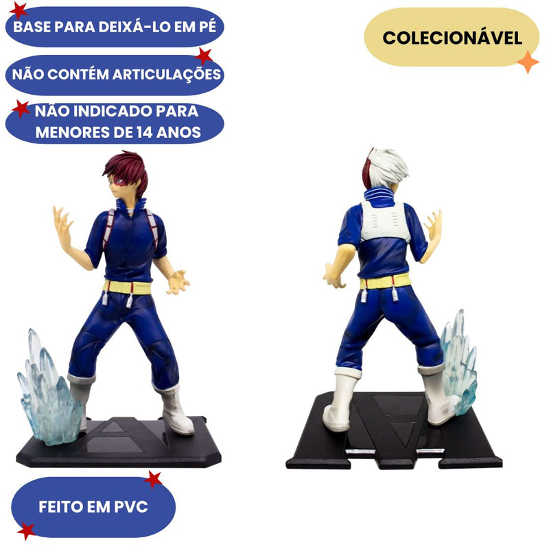 Boneco Figura Ação Estátua Anime My Hero Academia Shoto Todoroki Geek Nerd Colecionável Ponto Criativo