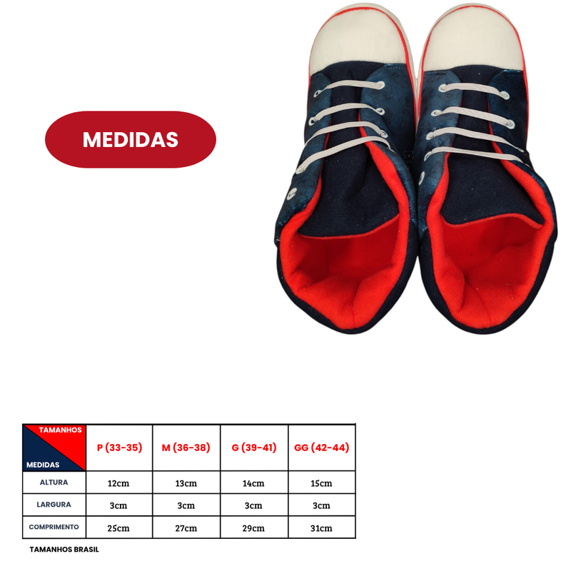 Pantufa Tênis Star Chinelo Harry Potter Hogwarts Saga Magia Inverno Frio Quarto Presente Megalomania