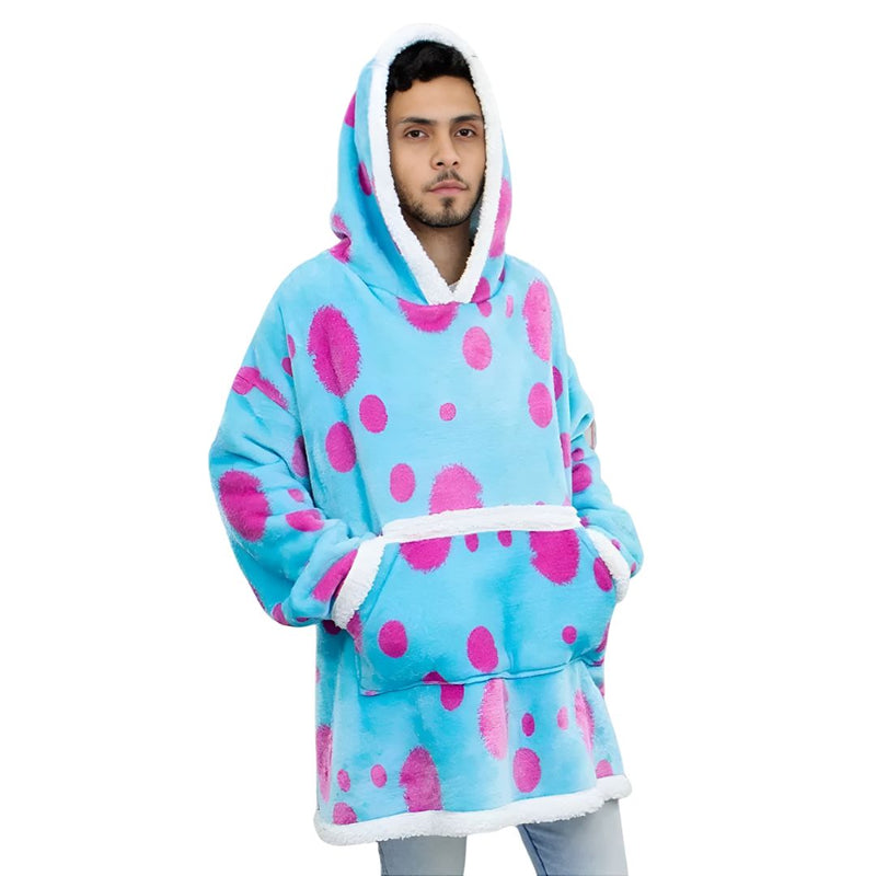 Cobertor Com Mangas Hoodie Juvenil Sulley Monstros S.A Inverno Quente Peluciado Presente Megalomania