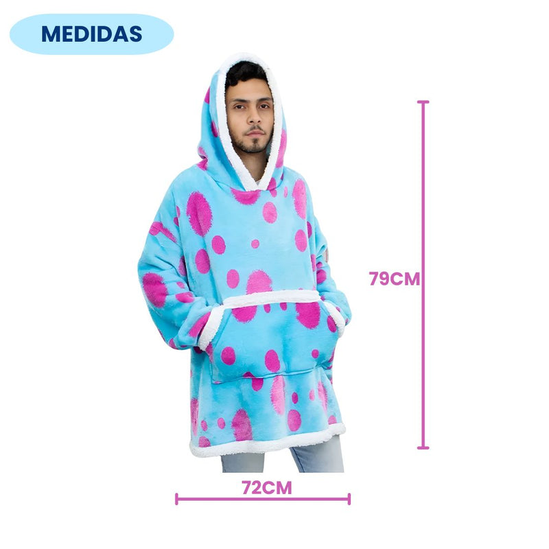 Cobertor Com Mangas Hoodie Juvenil Sulley Monstros S.A Inverno Quente Peluciado Presente Megalomania