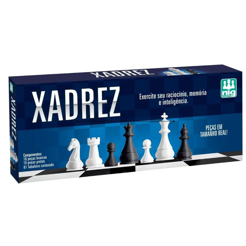 Jogo Xadrez Para Iniciantes Peças Grandes 37x37 Diversão Família