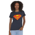 Camiseta Baby Look Super Man Logo Filme Herói Liga da Justiça Dc Comics Megalomania