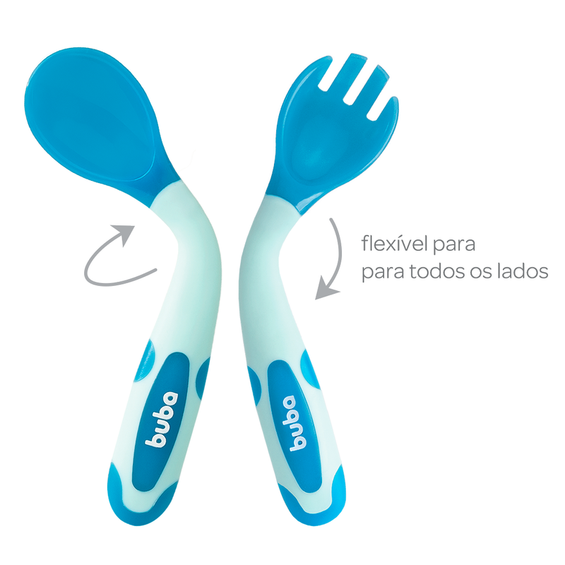 Kit Talher Bebê Introdução Alimentar Infantil Termossensível Buba