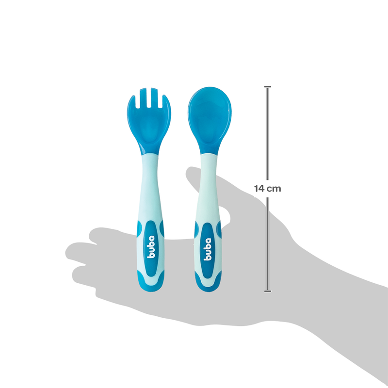 Kit Talher Bebê Introdução Alimentar Infantil Termossensível Buba