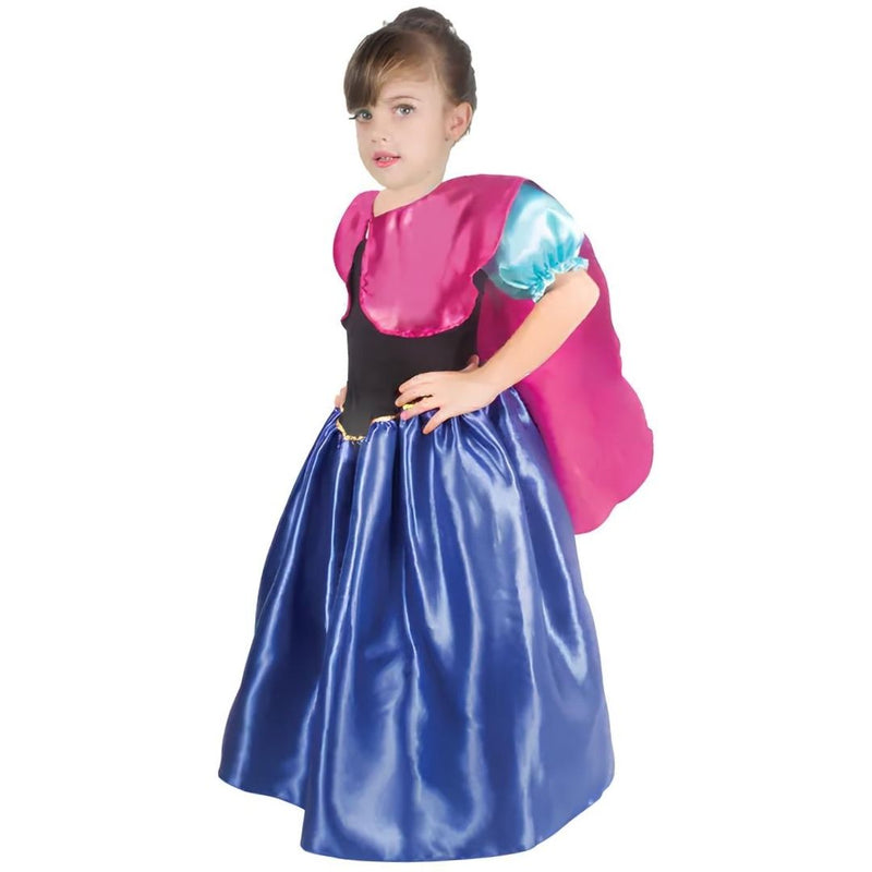 Fantasia Infantil Princesa Anna Frozen Gelo Inverno Disney Luxo Neve Festa