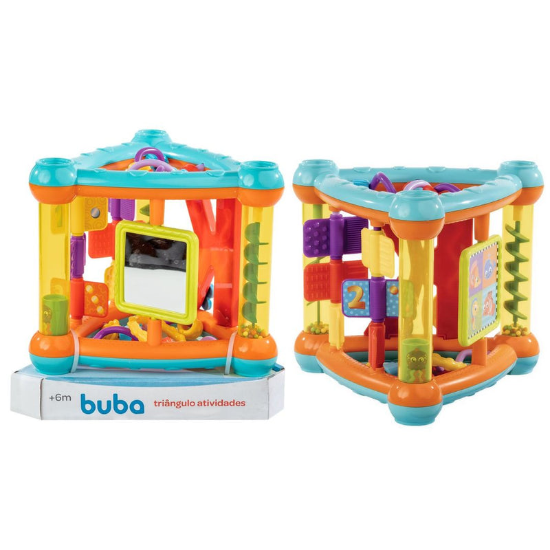 Brinquedo Educativo Triângulo de Atividades Bebê Infantil Criança Colorido Formas Baby Buba Megalomania