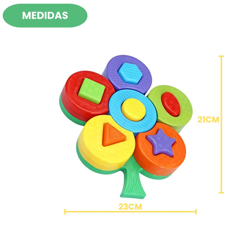 Brinquedo De Montar Para Bebês Formas Pakiformas Árvore Educacional Encaixe Geométrico Criança