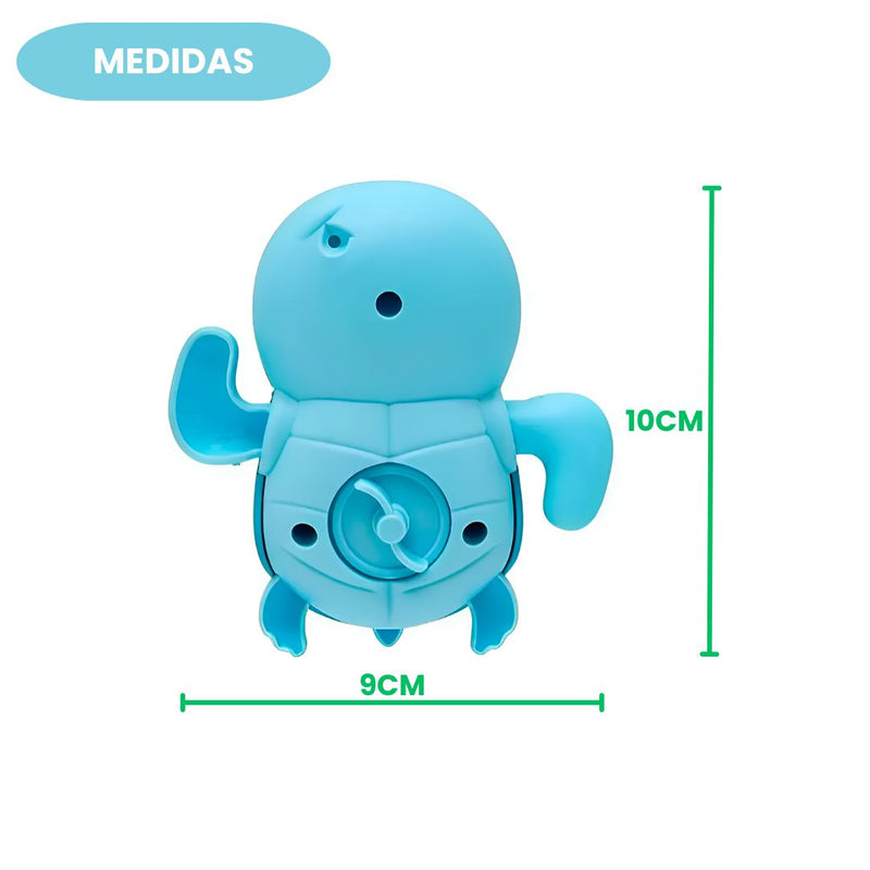 Brinquedo de Banho Tartaruga Azul Rosa Bebê Banheira Piscina Infantil Criança Diversão Megalomania