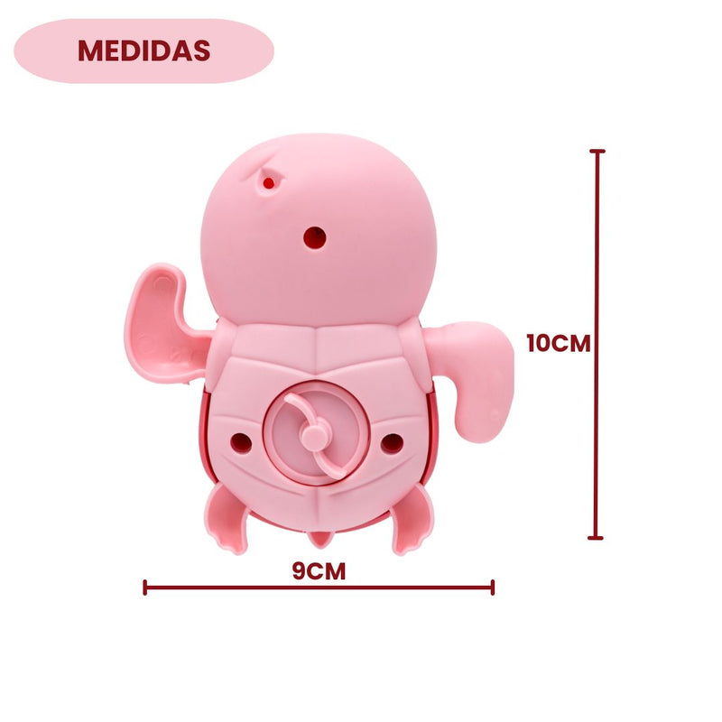Brinquedo de Banho Tartaruga Azul Rosa Bebê Banheira Piscina Infantil Criança Diversão Megalomania