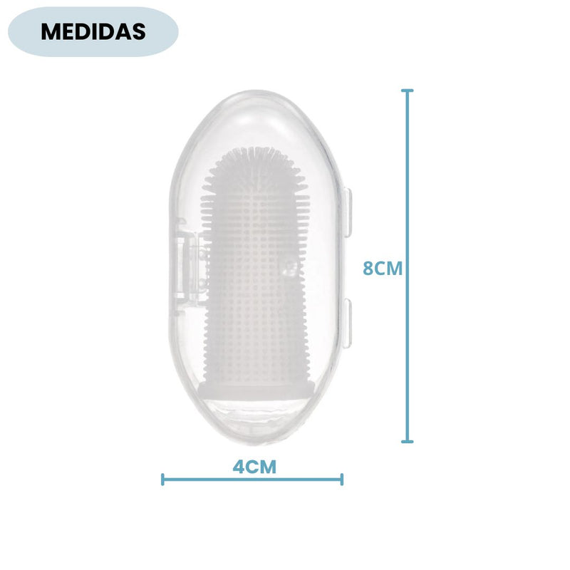 Massageador de Gengiva 360° Bebê Cuidado Higiene Dedeira Silicone Dente Incolor Buba