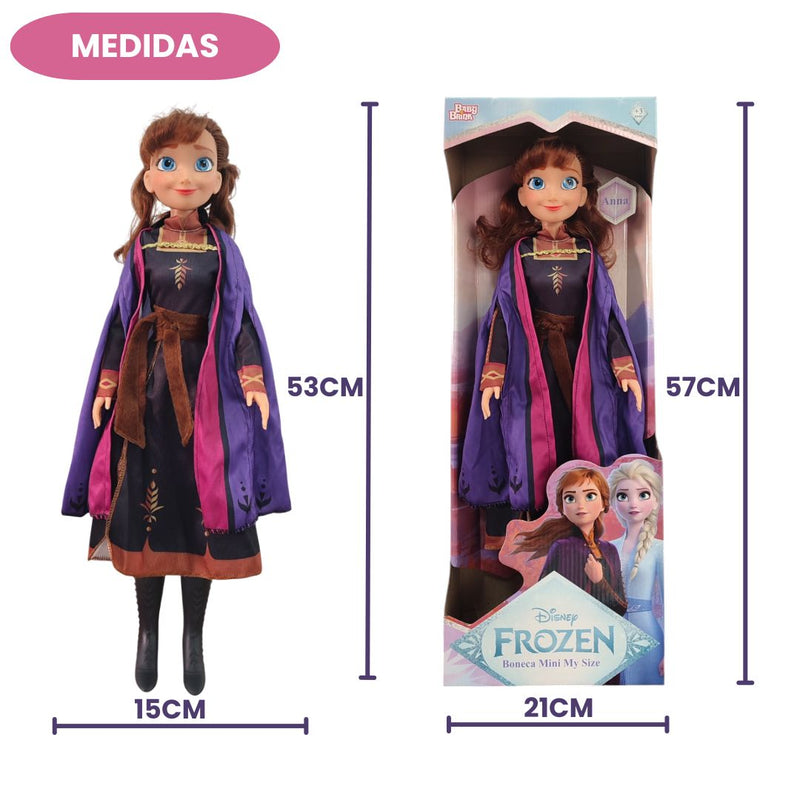 Boneca Anna Infantil Brinquedo Frozen Infantil Menina Olaf Princesa Castelo Gelo Disney Megalomania