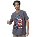Camiseta Adulto Unissex Capitão América Marvel Megalomania