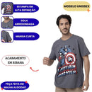 Camiseta Adulto Unissex Capitão América Marvel Megalomania