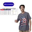 Camiseta Adulto Unissex Capitão América Marvel Megalomania
