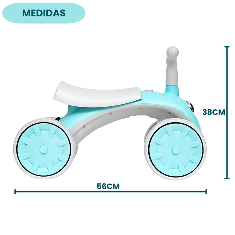 Bicicleta Scooter de Equilíbrio Sem Pedal Passeio Criança Bebê Primeiros Passos Farol Som Infantil Megalomania