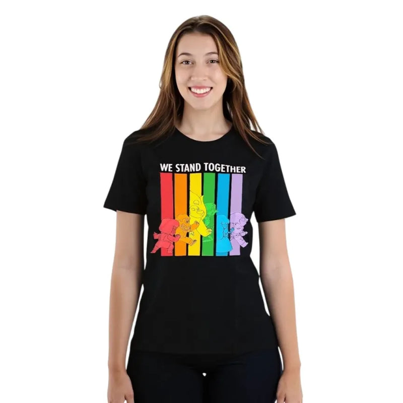 Camiseta Unissex Adulto Steven Universo Preta Amestista Perola Garnet Lapís Lazure Cartoon Desenho