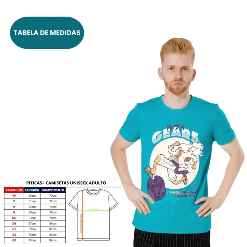 Camiseta Unissex Adulto One Piece Gears5 Gomu Anime Geek
