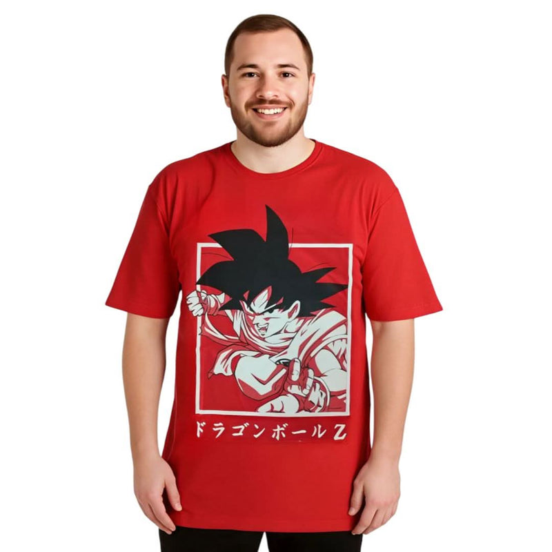 Camiseta Unissex Adulto Anime Dragon Ball Z Goku Kanji Mangá Geek Megalomania