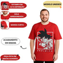Camiseta Unissex Adulto Anime Dragon Ball Z Goku Kanji Mangá Geek Megalomania