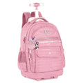 Mochila Carrinho Rebecca Bonbon Holografica Preto Lilás Rosa Claro Juvenil Escolar Meninas Clio Megalomania
