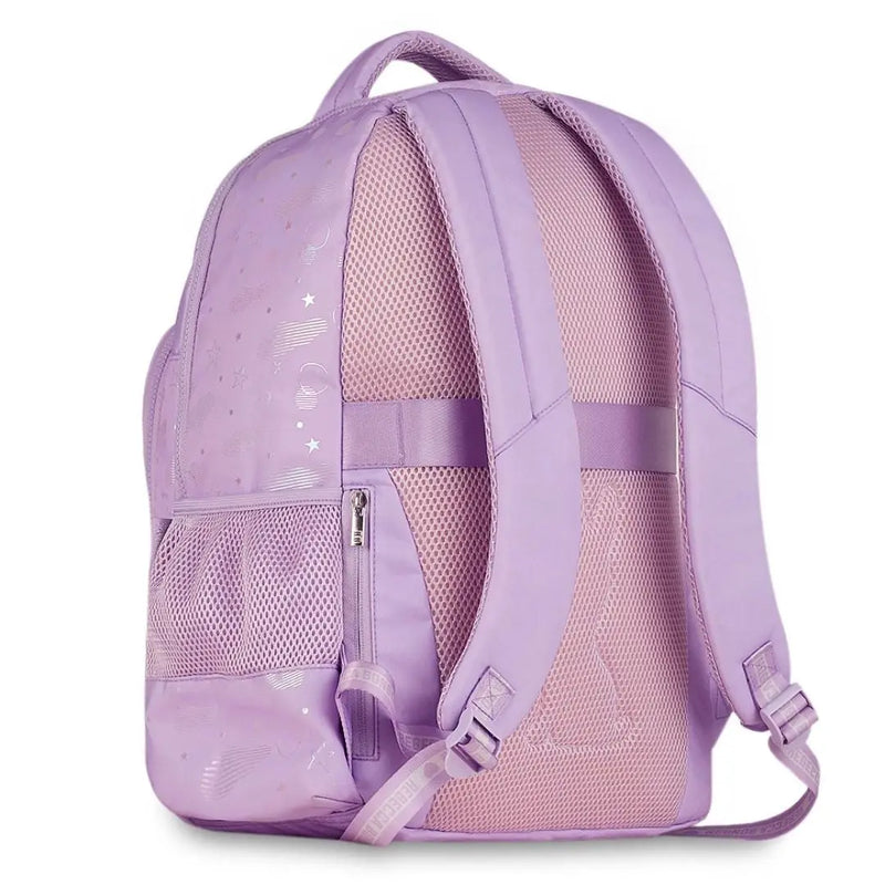 Kit Mochila Costas Rebecca Bonbon Holográfica Lilás Estojo Box Juvenil Feminino Meninas Escolar Clio Megalomania