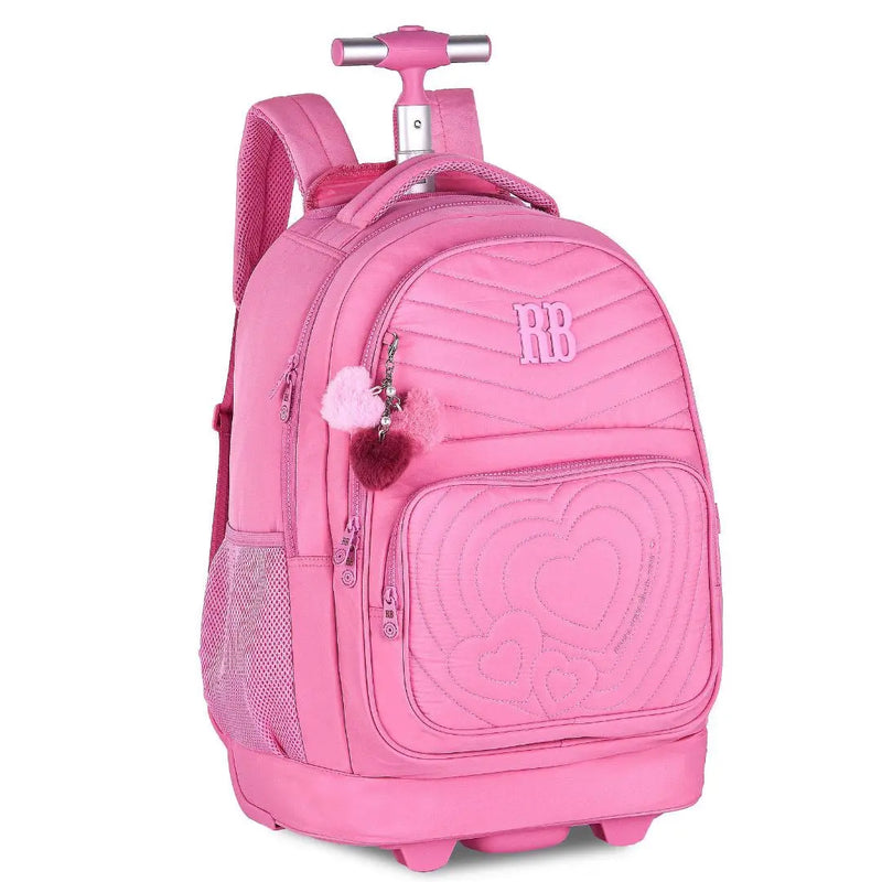Mochila Carrinho Rebecca Bonbon Rosa Roxo Azul Verde Feminino Juvenil Escolar Meninas Clio Megalomania