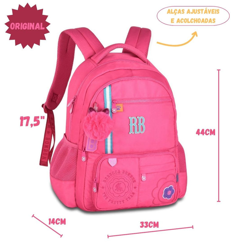 Mochila Costas Rebecca Bonbon Notebook Escolar Adolescente Estilosa Volta Aulas Original Feminina