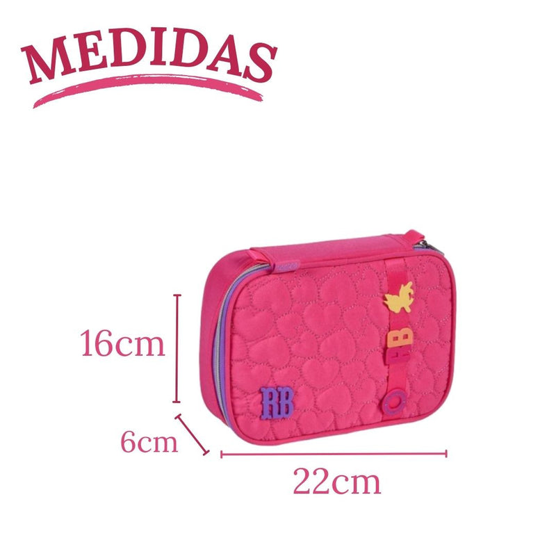 Kit Mochila Costas Rebecca Bonbon Estojo Box Grande Juvenil Feminino Meninas Escolar Clio