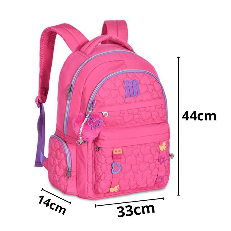 Kit Mochila Costas Rebecca Bonbon Estojo Box Grande Juvenil Feminino Meninas Escolar Clio