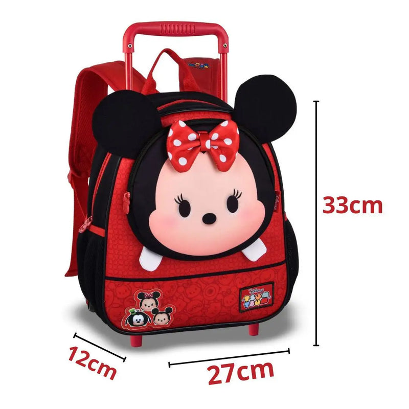 Mochila Carrinho Minnie Mouse Disney Infantil Escolar Meninas Vermelha Feminino Clio Megalomania