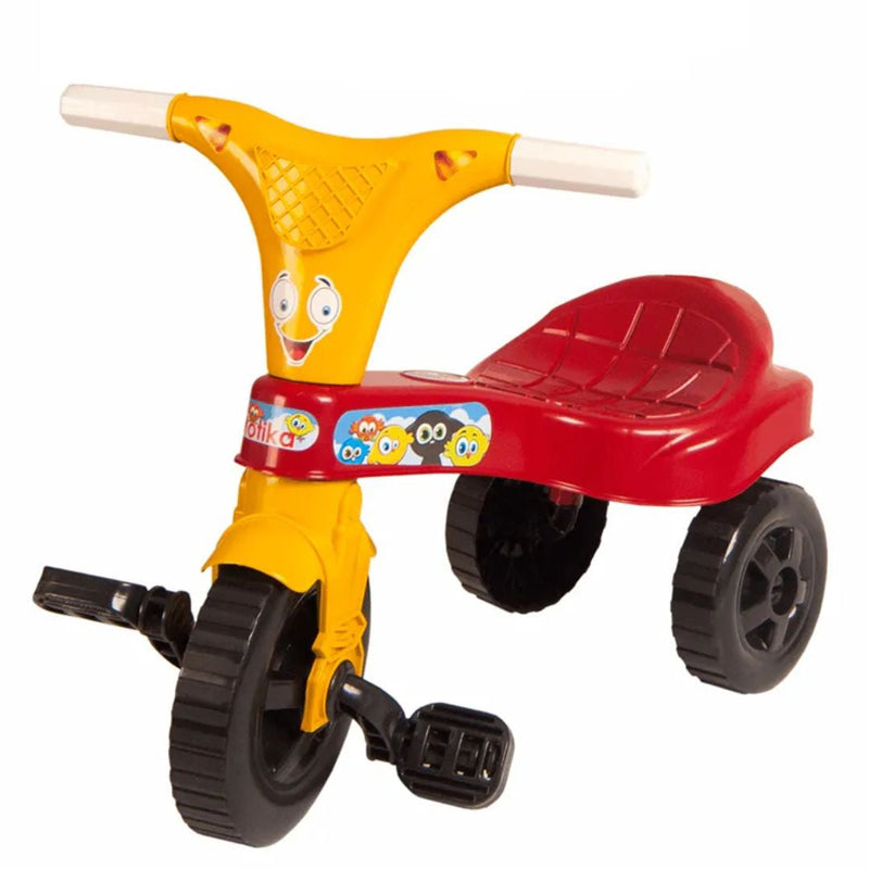 Carrinho de Passeio Pedal Infantil Motika Vermelho Criança Brinquedo Resistente Megalomania