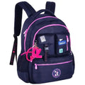 MOCHILA DE COSTAS LULUCA PRETO ROSA AZUL 17,5" LU24636 Megalomania