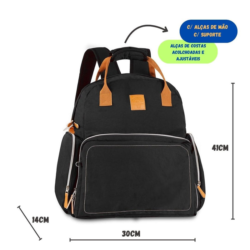 Mochila de Costas Maternidade Impermeavel Bebe Bolsa Mamae Porta Mamadeira Original
